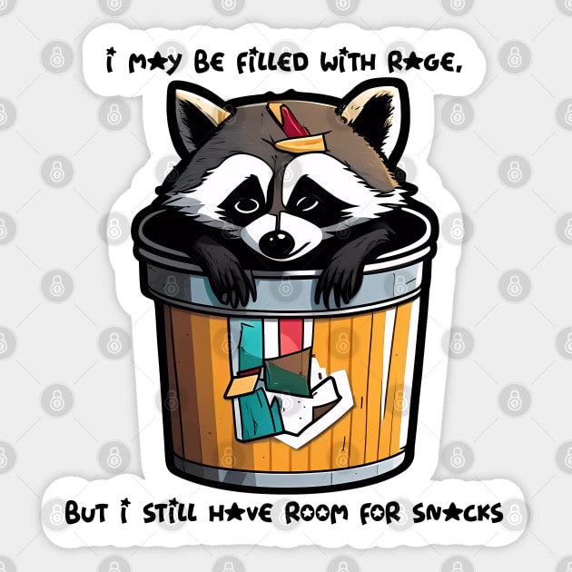 RACOON #3 (ROOM FOR SNACKS) Sticker by RickTurner